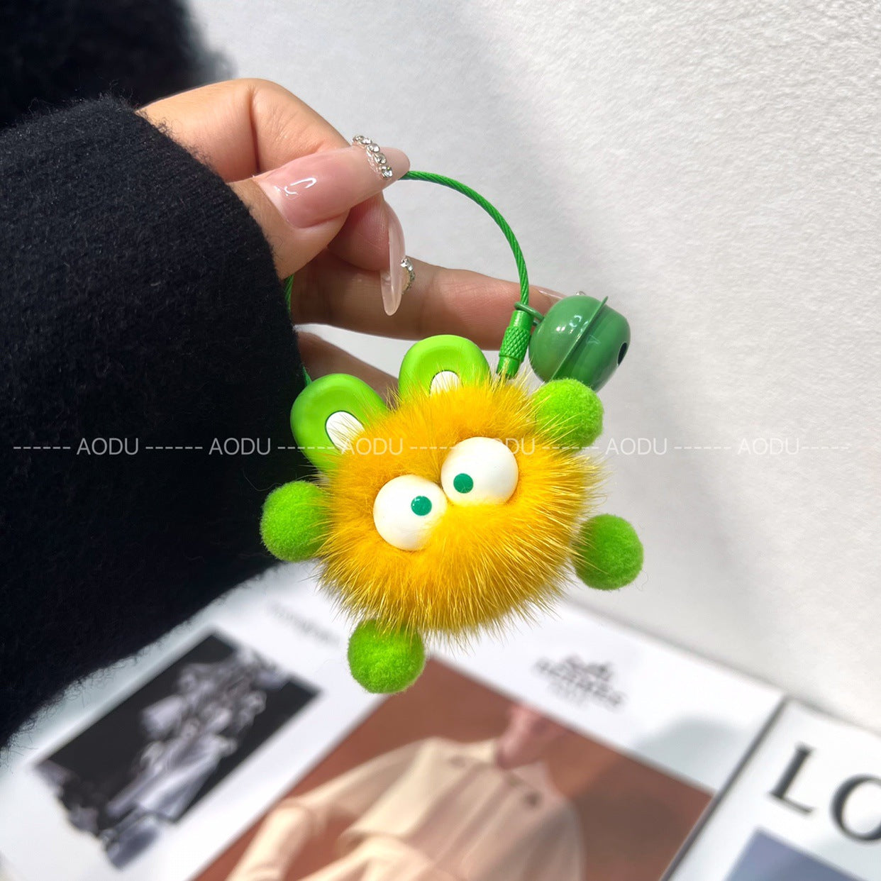 Wholesale Cute Little Briquettes Pendant Plush Keychain